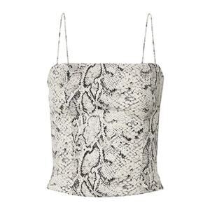Reformation Meyer Shirred Snake Print Top Size 4